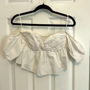 Zara white off-shoulder top
